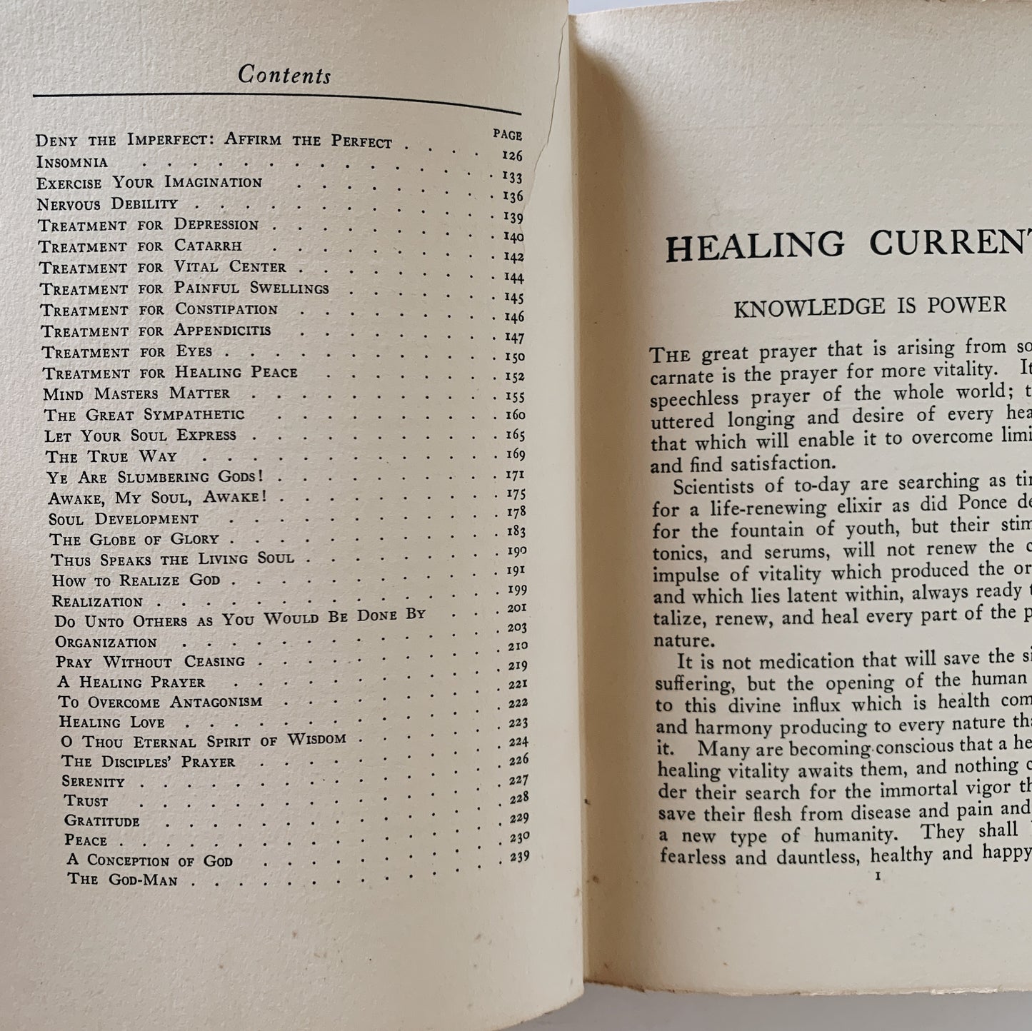 Healing Currents From the Battery of Life, Walter DeVoe, 1919 Hardcover