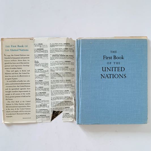The First Book of the United Nations, Edna Epstein, 1961 Hardcover with DJ, First Edition