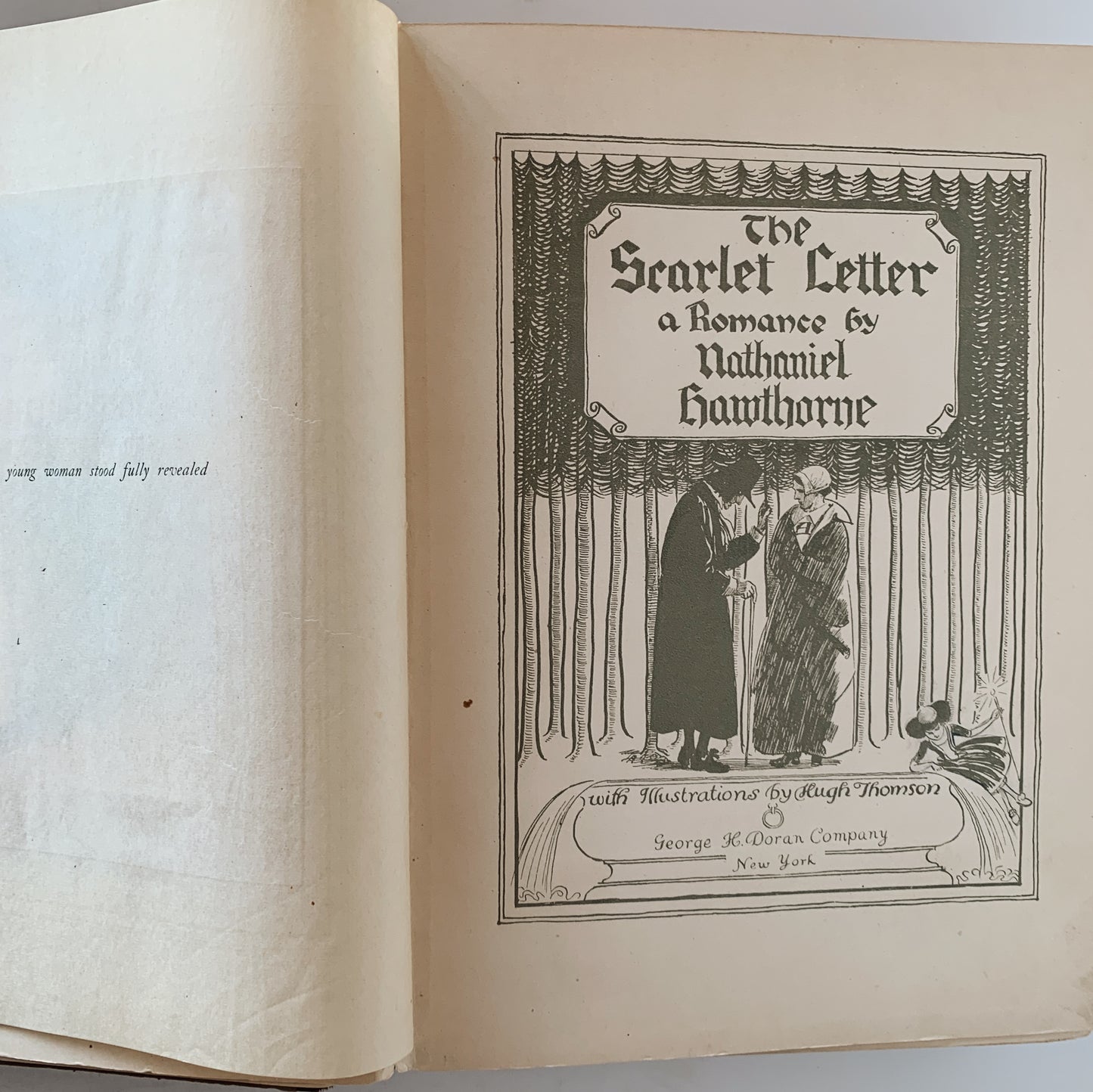 The Scarlet Letter: A Romance by Nathaniel Hawthorne, Hugh Thomson Illustrator, George K. Doran