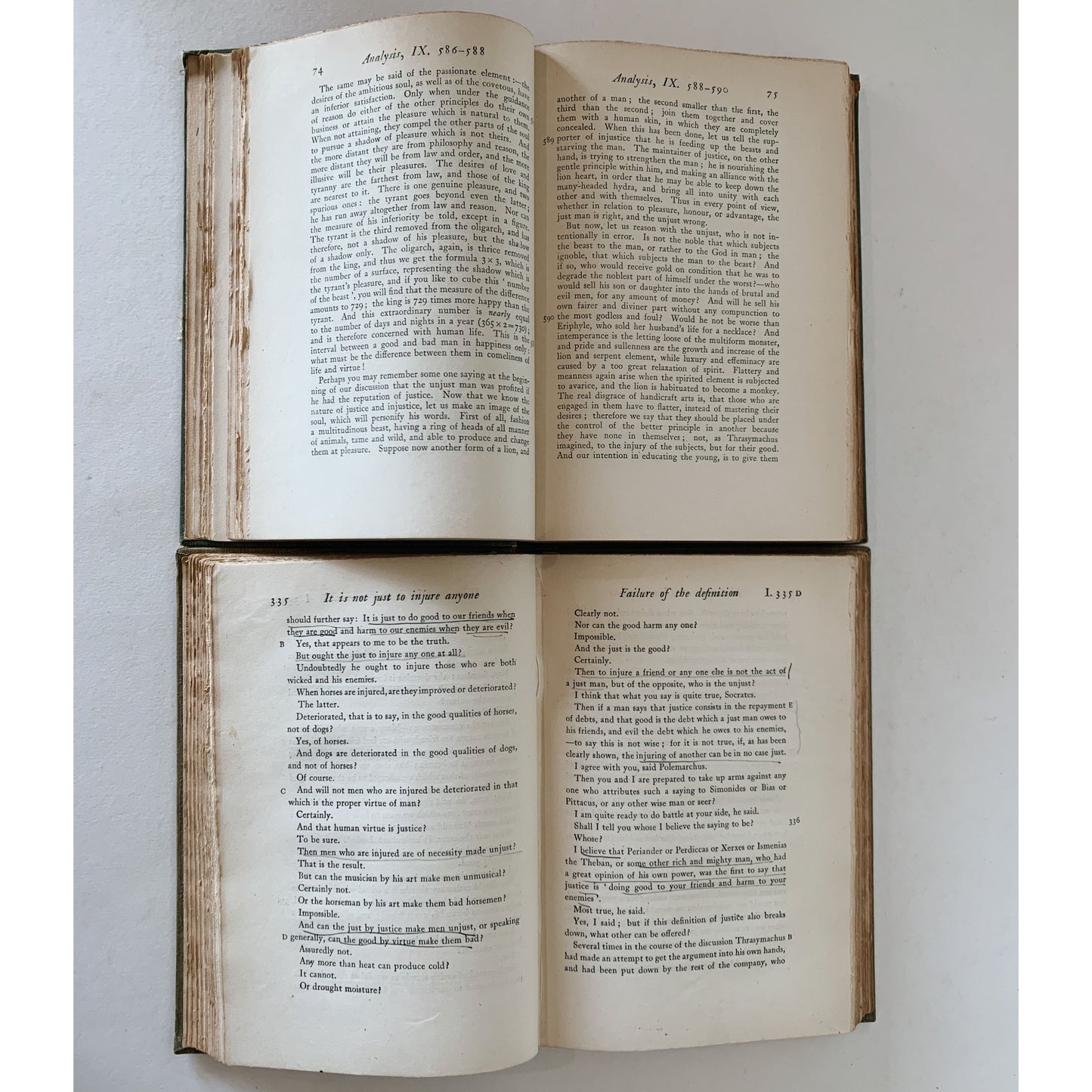 The Republic of Plato, Two-Volume Set, 1922, Oxford Press Hardcover