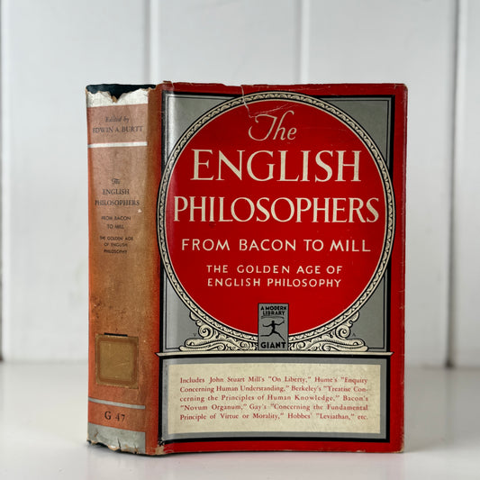 The English Philosophers — Modern Library Giant 1939 — Vintage Philosophy Anthology Hardcover
