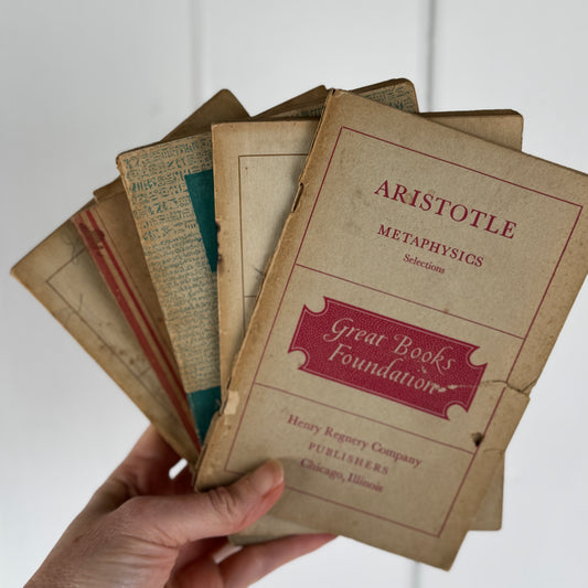 Set of 5 Mid-Century Philosophy Paperbacks: Plato, Aristotle. Great Books Foundation