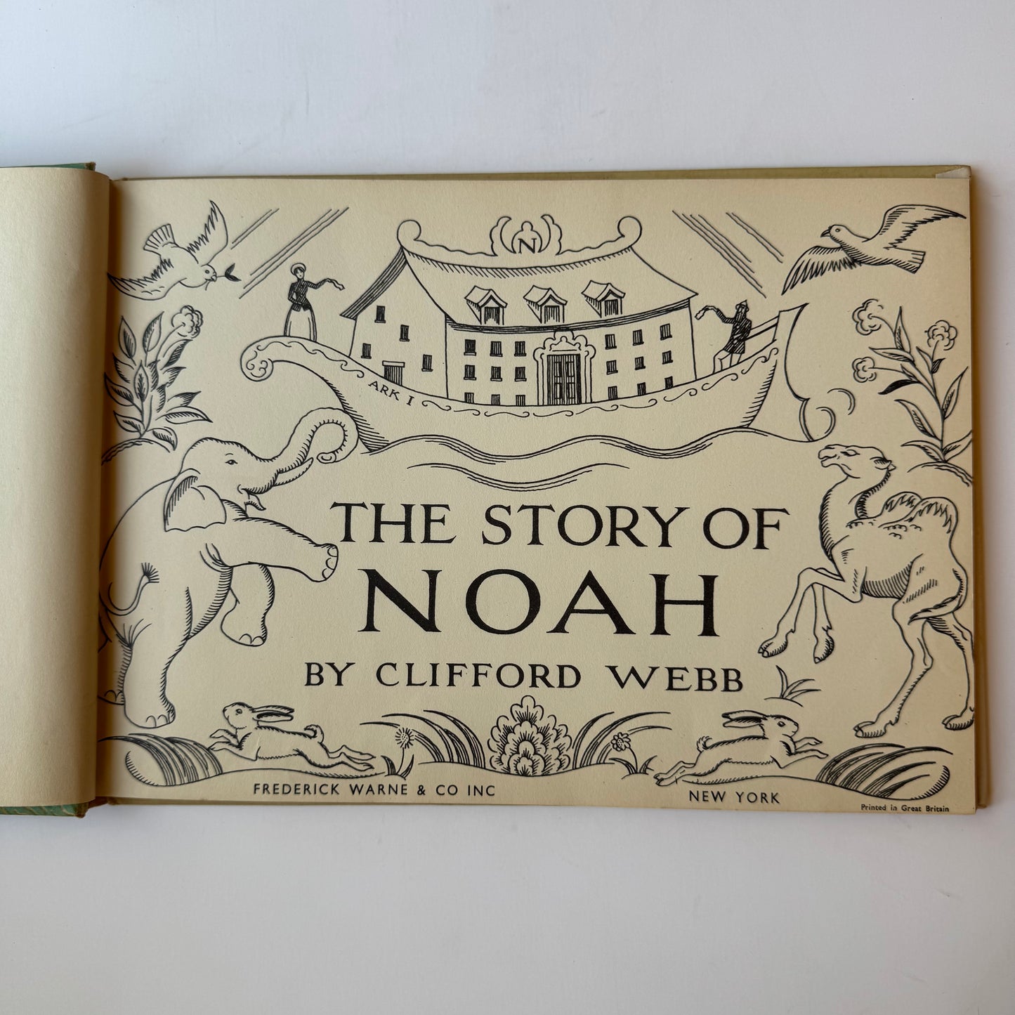 The Story of Noah, Clifford Webb, Illustrated 1949 Hardcover Picture Book