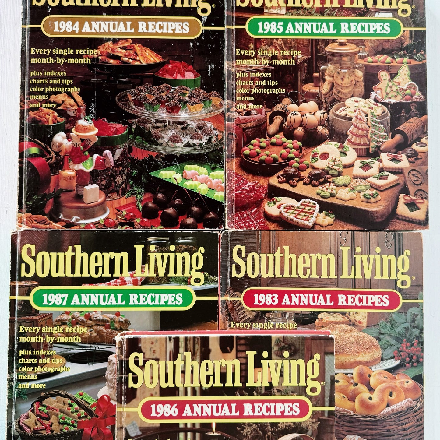 Southern Living Annual Cookbook Set From the 1980s