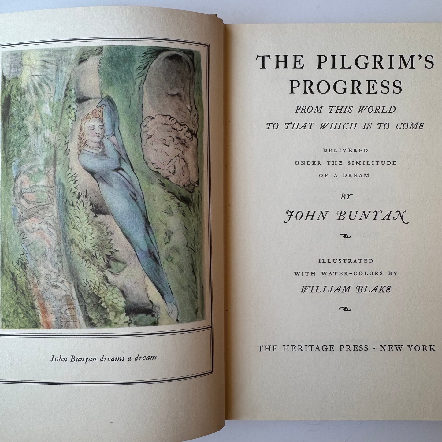 The Pilgrim's Progress, John Bunyan, 1942 Heritage Press Slipcased, William Blake Illus.