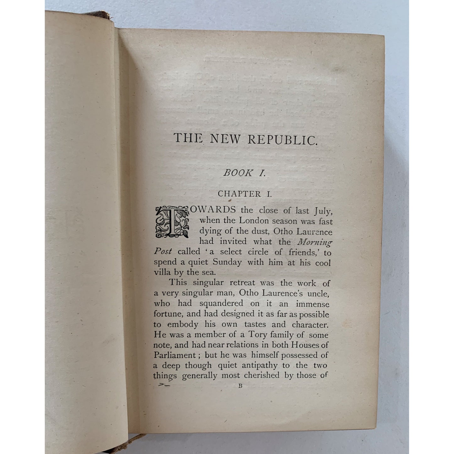 The New Republic, W. H. Mallock, 1878 Satirical Novel