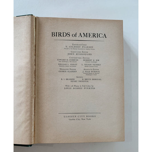 Birds of America, Oversized Illustrated 1936 Hardcover