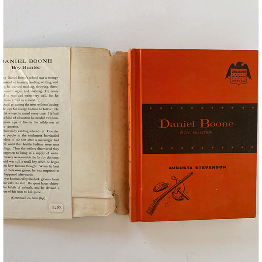 Daniel Boone Boy Hunter, Childhood of Famous Americans, 1961, Hardcover Dust Jacket