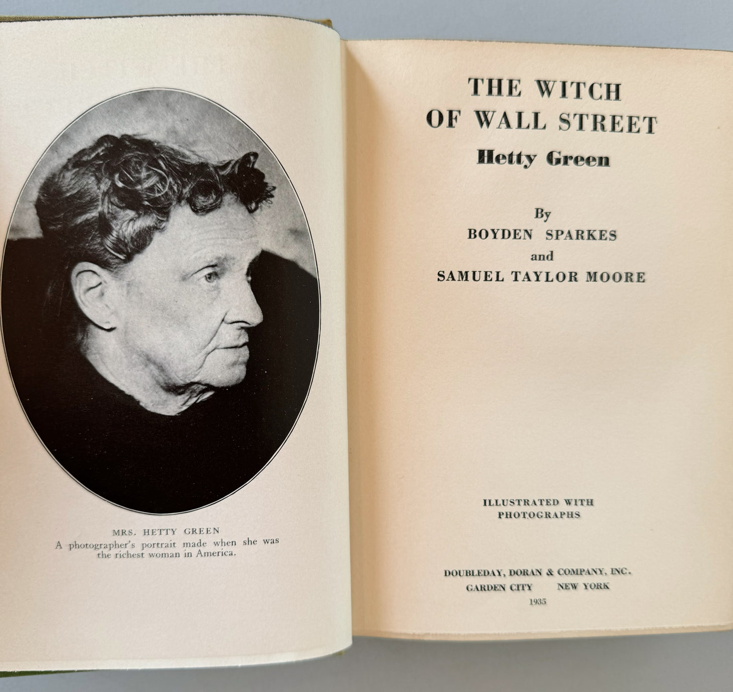 The Witch of Wall Street Hetty Green, 1935, Hardcover