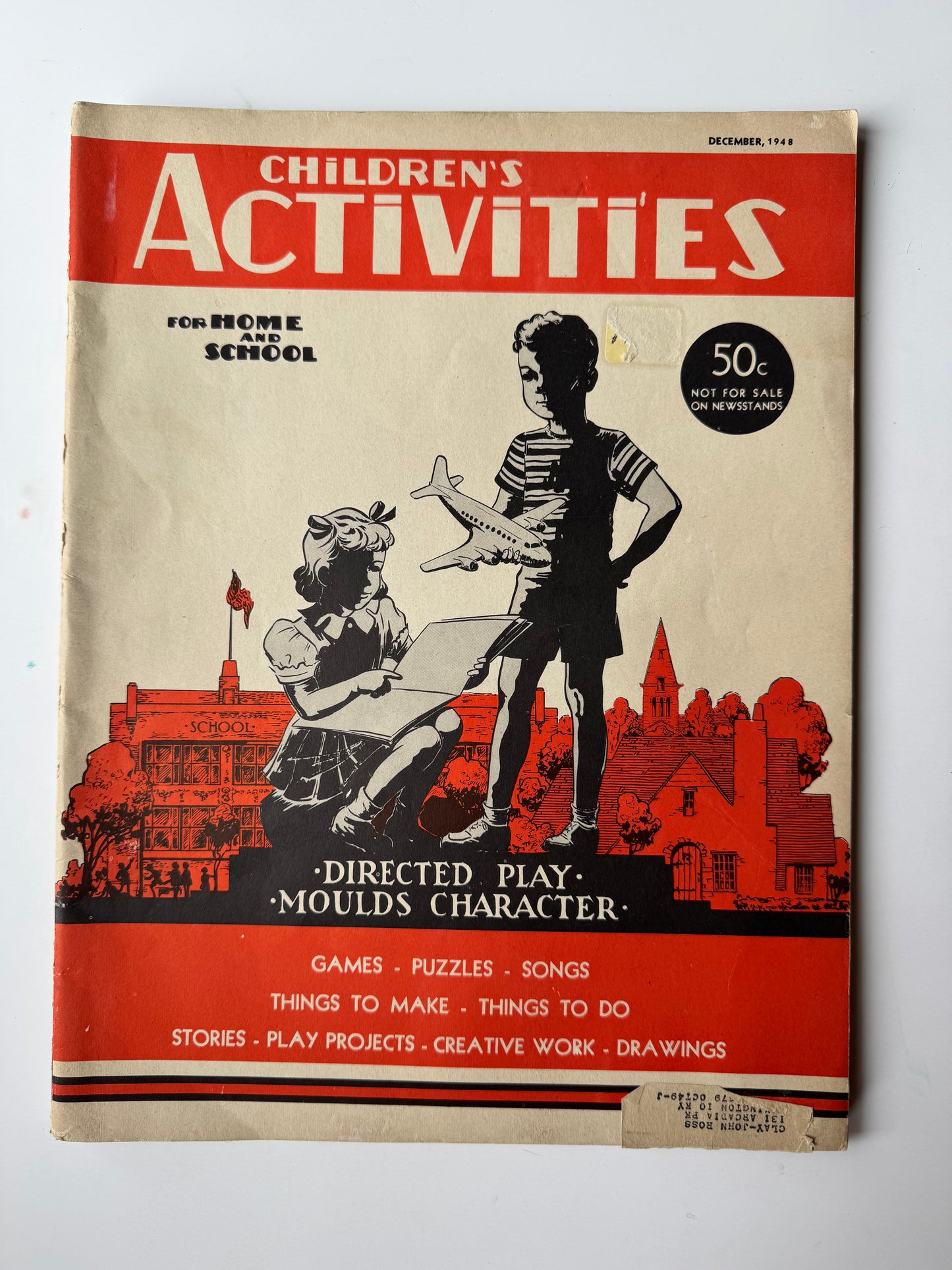 Children's Activities for Home and School, Vintage Magazines Mid Century 1940s, Choose One