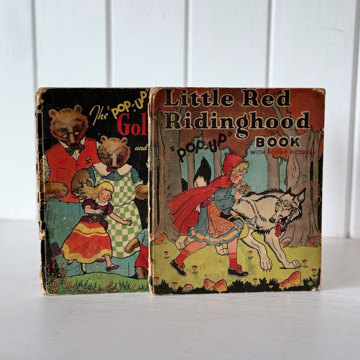 The Pop-Up Goldilocks & Three Bears and Little Red Riding Hood Book- Blue Ribbon Press Lentz- 1934