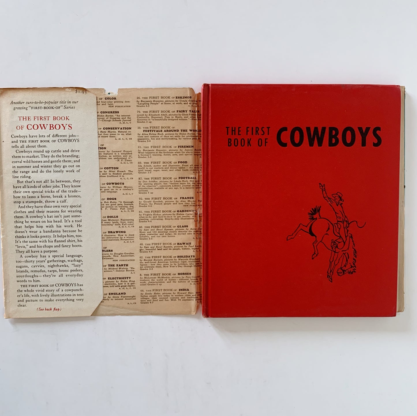 The First Book of Cowboys, Benjamin Brewster, 1950 Hardcover with DJ