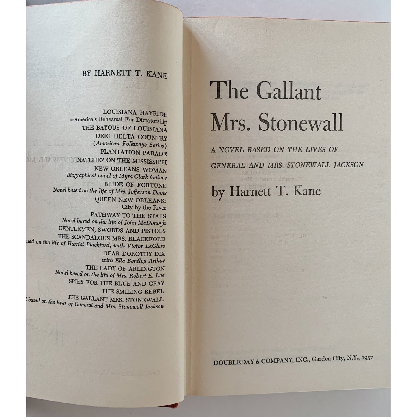 The Gallant Mrs. Stonewall, First Edition, Signed, 1957