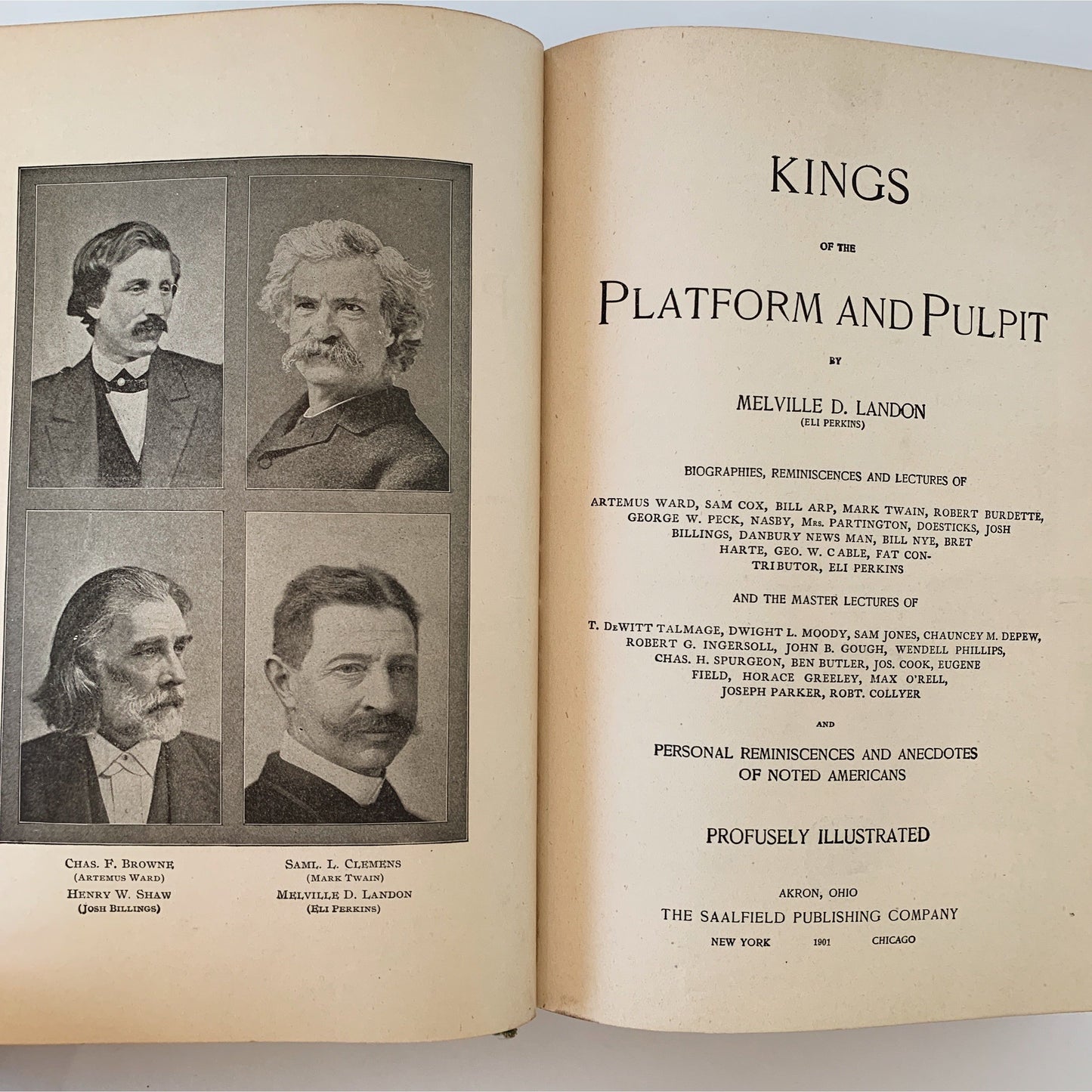 Kings of the Platform and Pulpit, 1901, Biographies, Reminiscences, and Lectures, Illustrated