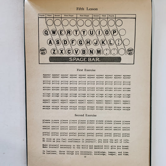 Rational Typewriting, Single Keyboard Edition, 1910 Antique School Book