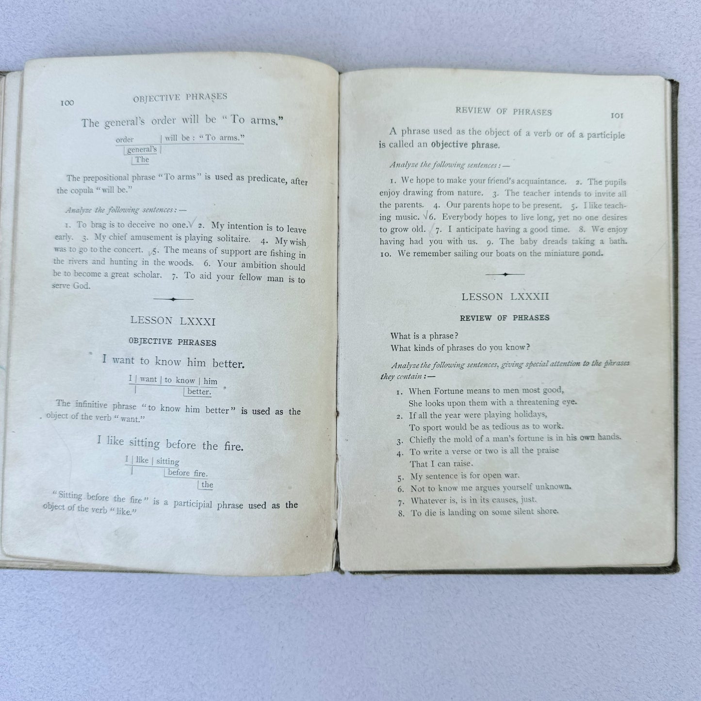 Elementary Lessons in Language and Grammar, Harvey's New Language Course, 1900 School Book