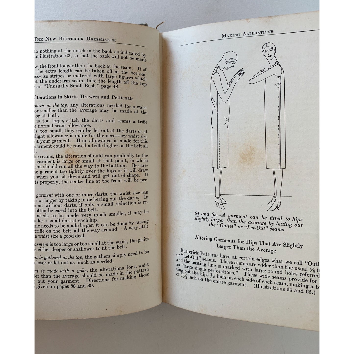 The New Butterick Dressmaker, Art Decor Illustrations, Flapper Dresses, 1927 Hardcover