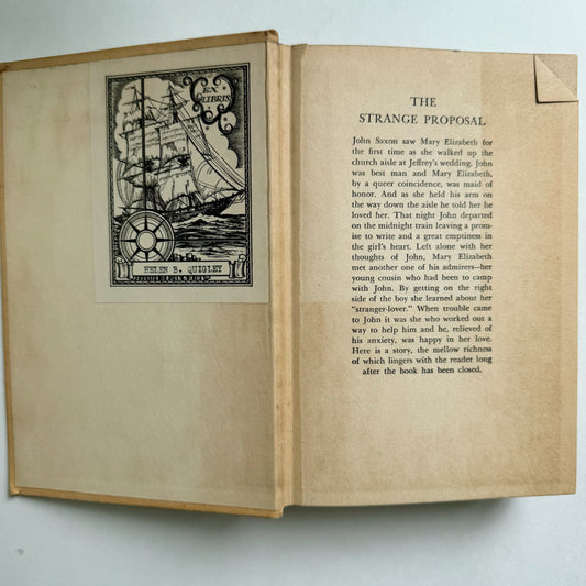 The Strange Proposal, Grace Livingston Hill, 1935 Hardcover