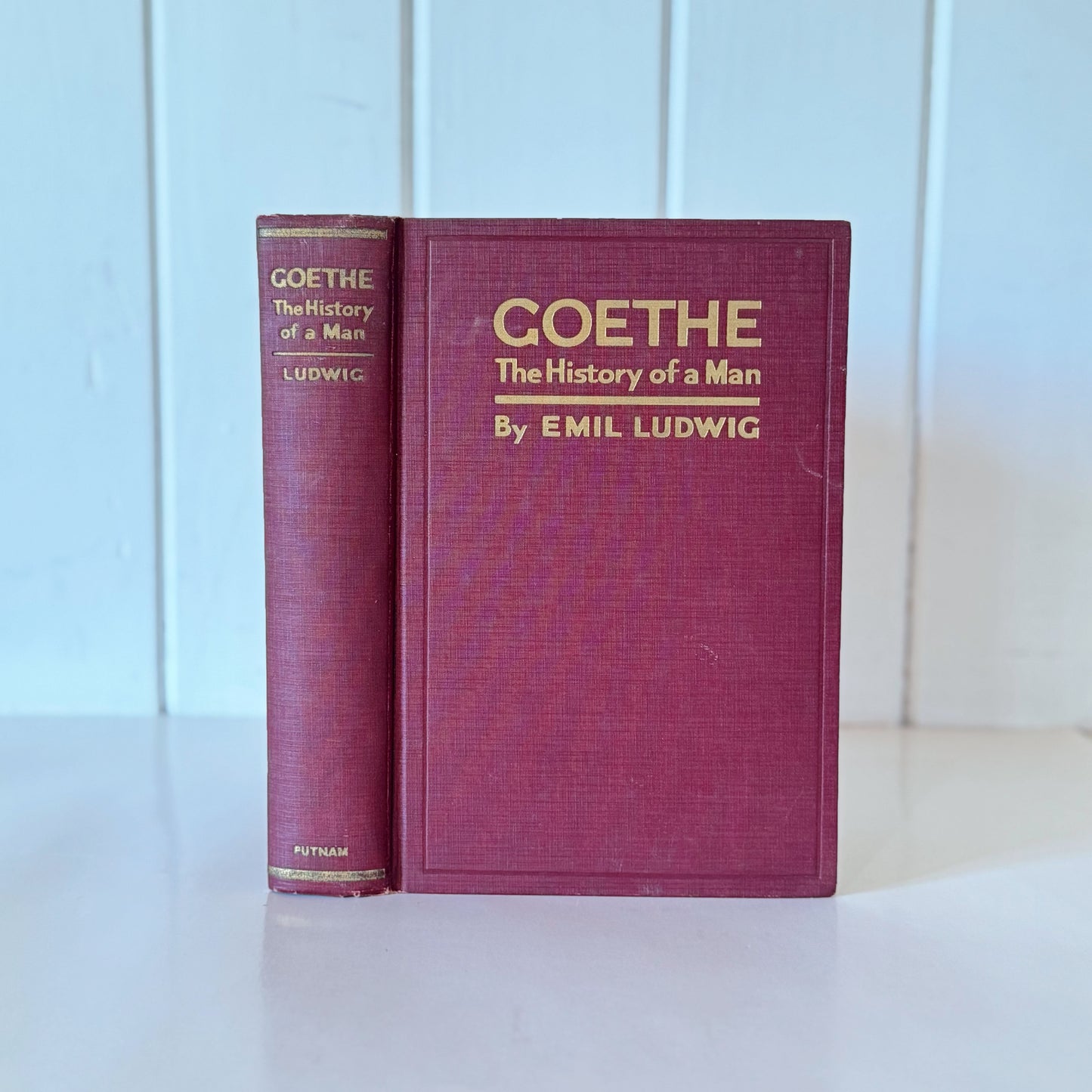 Goethe: History of a Man by Emil Ludwig, 1928 Hardcover 1st Edition