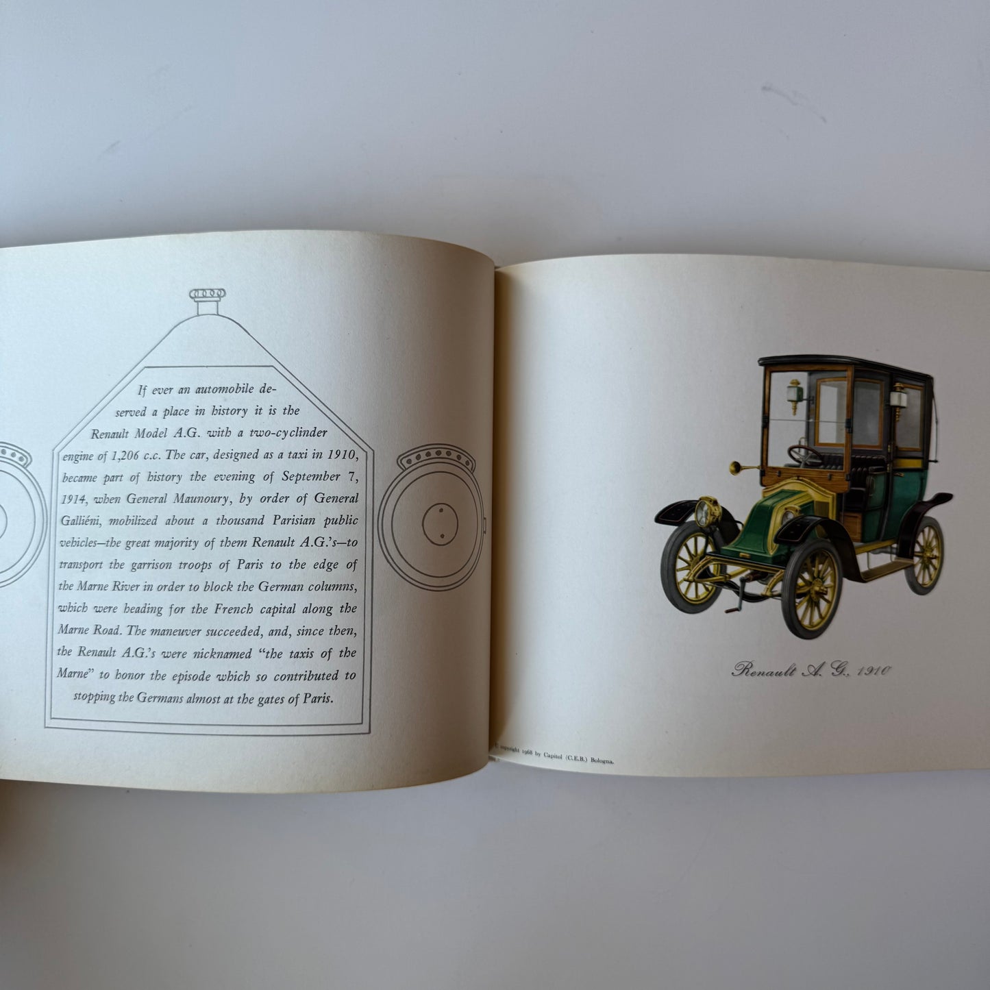 Antique Cars: The Story of the Automobile in Pictures, Lionel Morris, 1970 Hardcover DJ