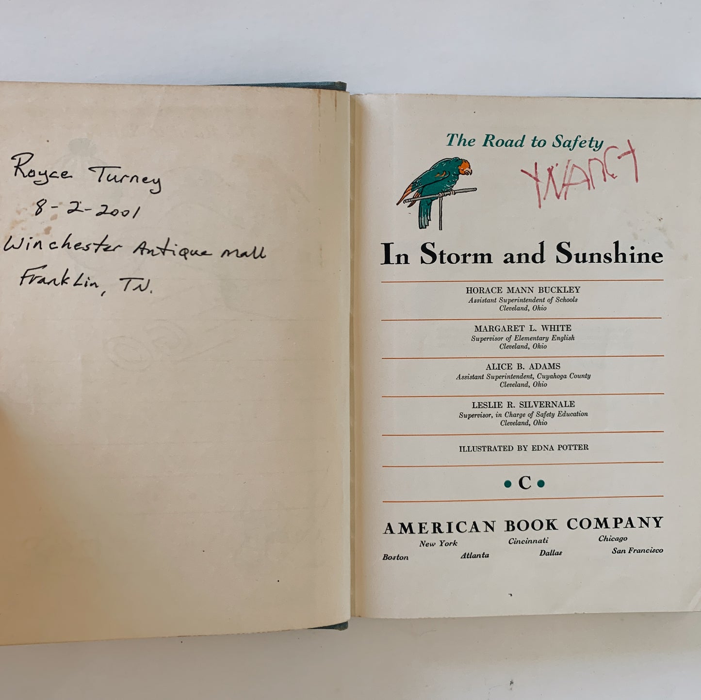 In Storm and Sunshine, Vintage School Book, 1938