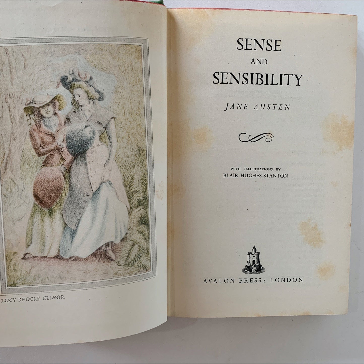 Sense and Sensibility, Jane Austen, 1949 British Edition, Illustrated