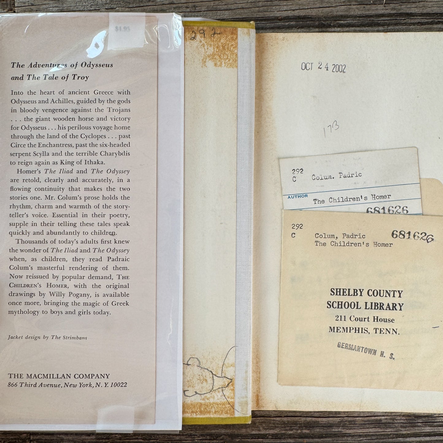 The Children's Homer, The Adventures of Odysseus and the Tale of Troy, Padraic Colum, 1968