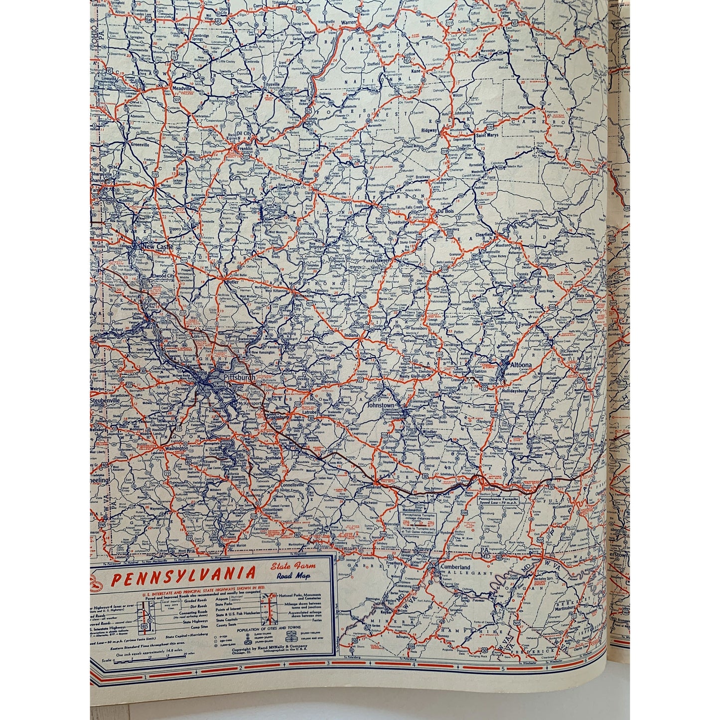 State Farm Road Atlas, 1952, Fun Mid Century Modern Illustrations