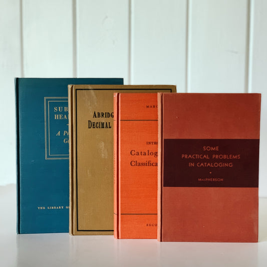 Dewey Decimal System Vintage Book Bundle, Library Science Books