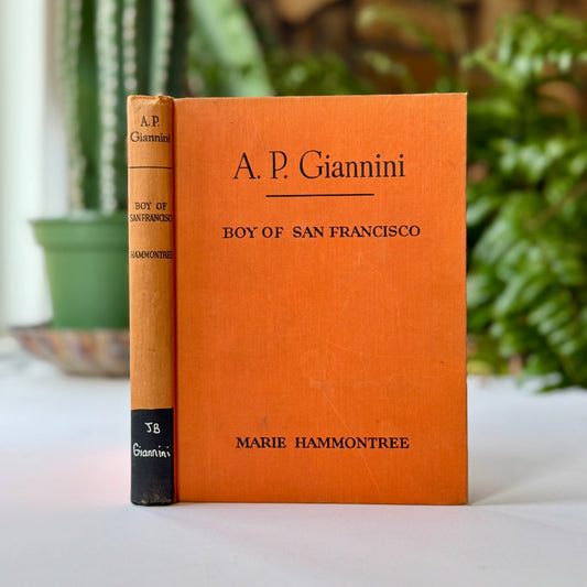 A.P. Giannini: Boy of San Francisco, Childhood of Famous Americans, 1956, Hardcover