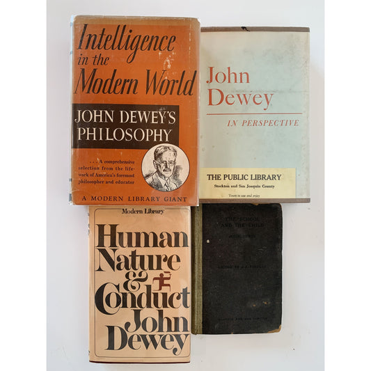 John Dewey Book Bundle, The School and the Child, Human Nature, In Perspective
