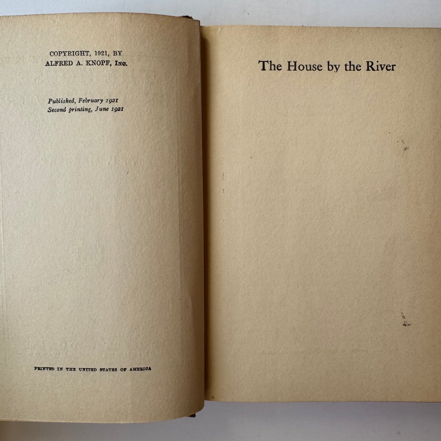 The House by the River, A.P. Herbert, 1921 Second Printing Hardcover