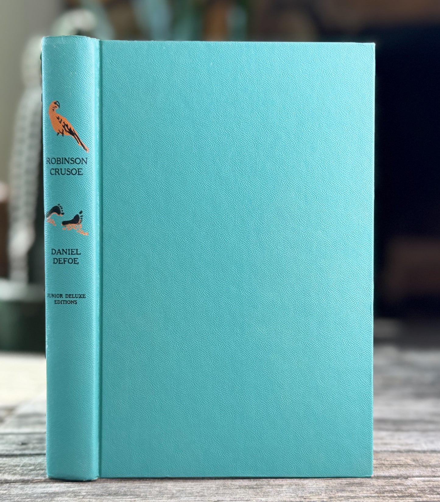 Robinson Crusoe, Daniel Defoe, 1945, Junior Deluxe Editions, Book Club Edition