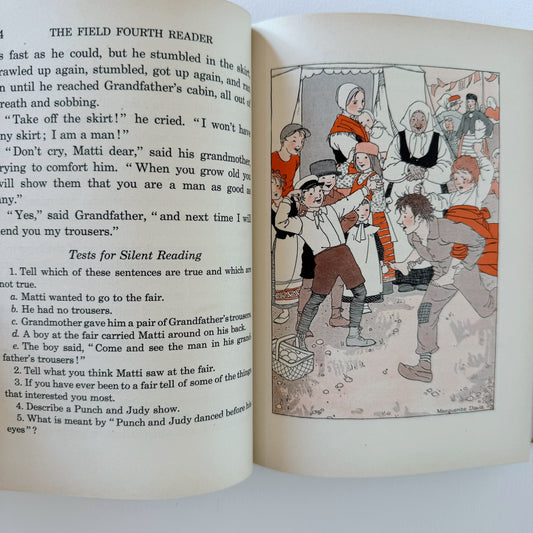 The Field Fourth Reader, 1925 Illustrated English Reader