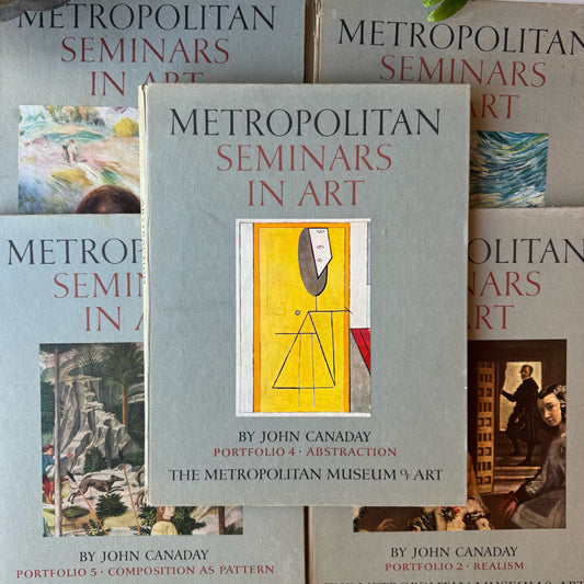 Metropolitan Seminars in Art, Gray Vintage Art Books, Coffee Table, Vintage Art Prints