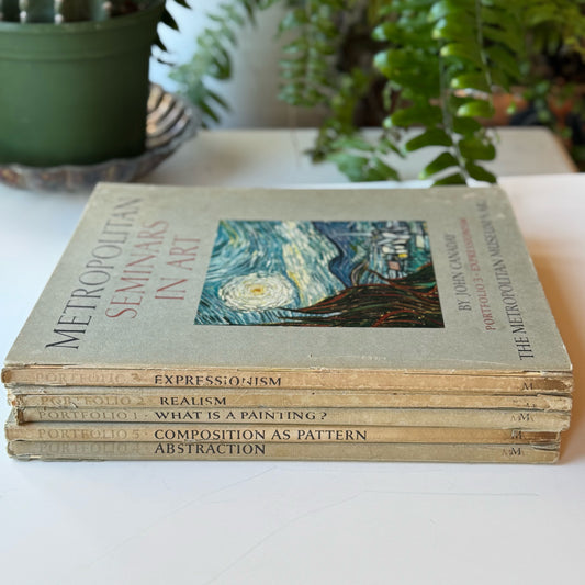 Metropolitan Seminars in Art, Gray Vintage Art Books, Coffee Table, Vintage Art Prints