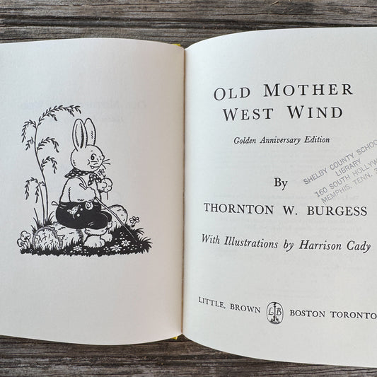 Old Mother West Wind, Golden Anniversary Edition, Thornton W. Burgess, 1985
