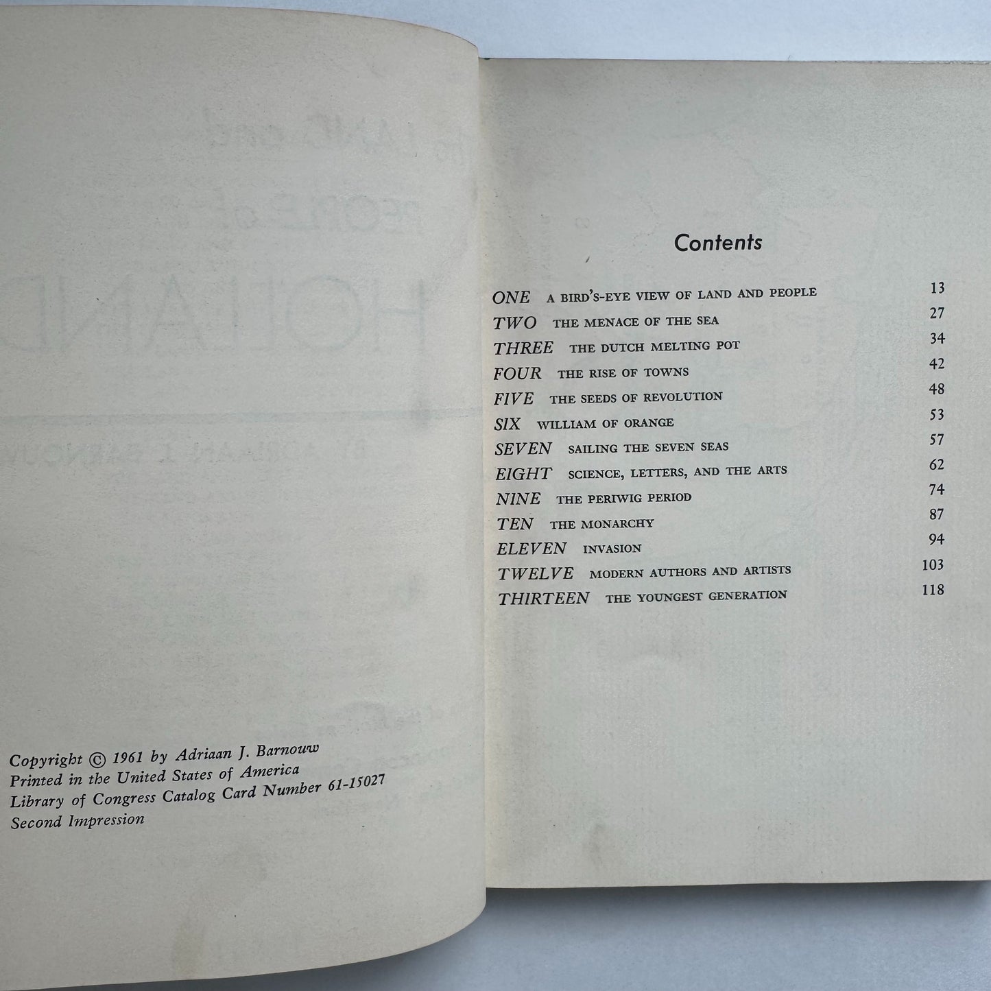 The Land and the People of Holland, 1961 Hardcover