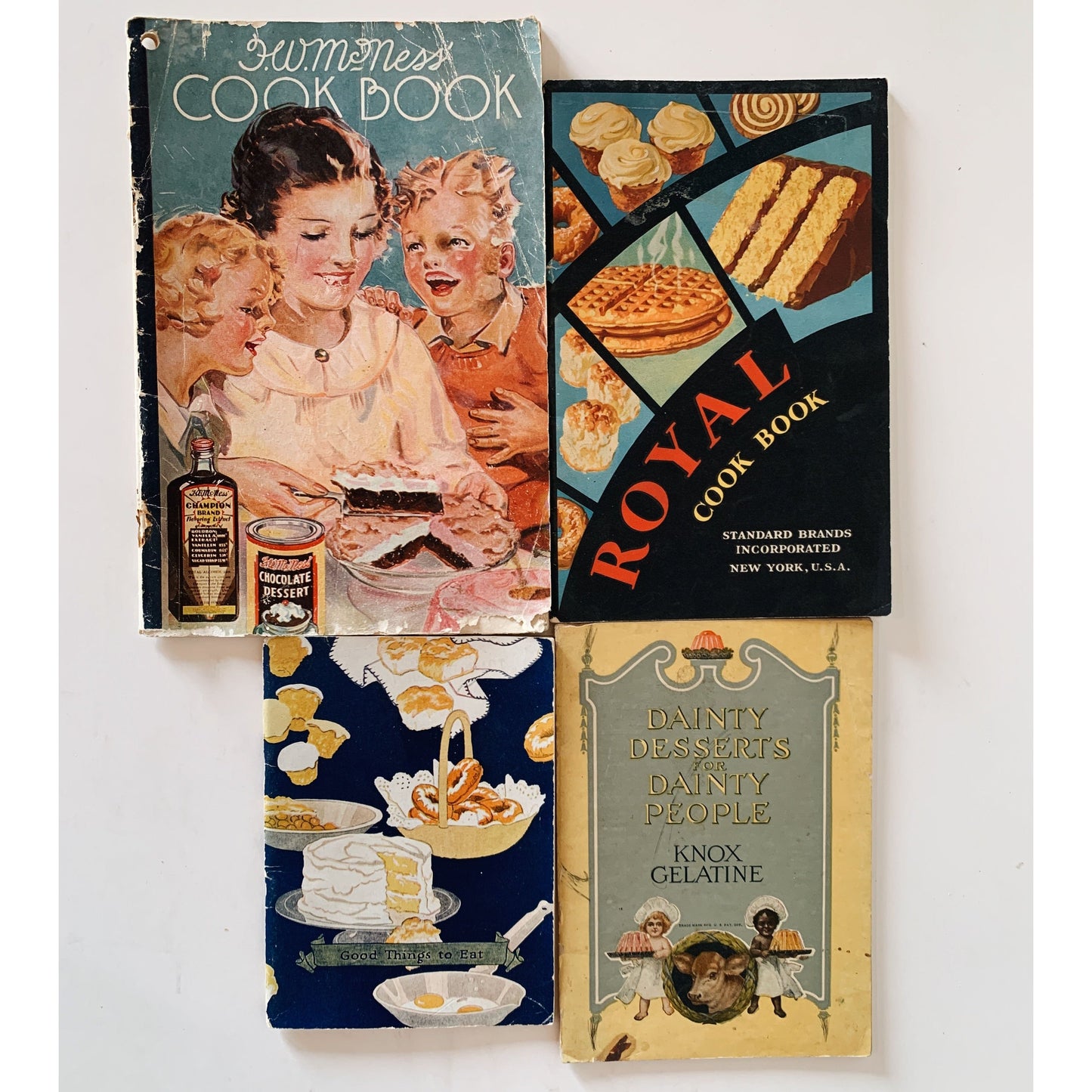 Set of Cookbooks From 1920s and 1930s, Vintage Recipe Book Collection