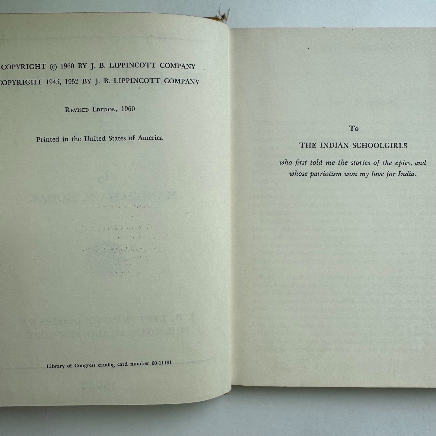 The Land and the People of India, 1960 Hardcover