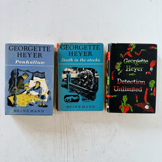 Set of 3 Georgette Heyer Detective Novels, Heinemann Editions