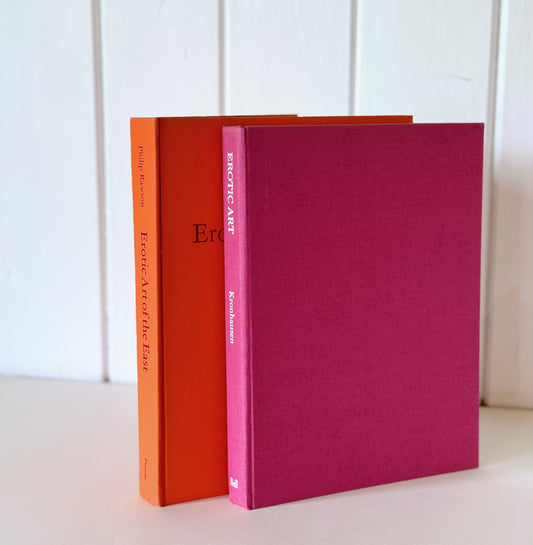 Set of Two Erotic Art Coffee Table Books, Orange and Pink, 1968