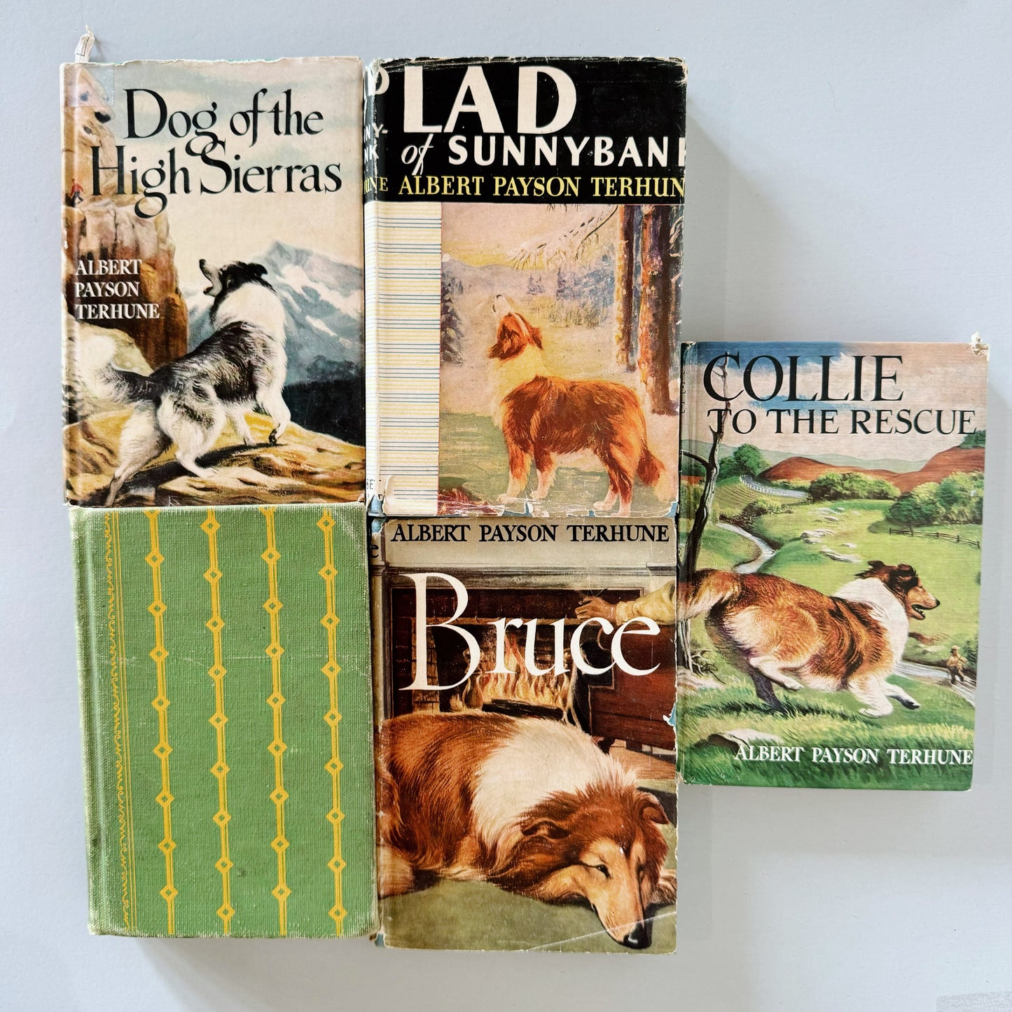 Albert Payson Terhune Dog Stories, Mid Century Fiction, Set of Four Hardcover Books