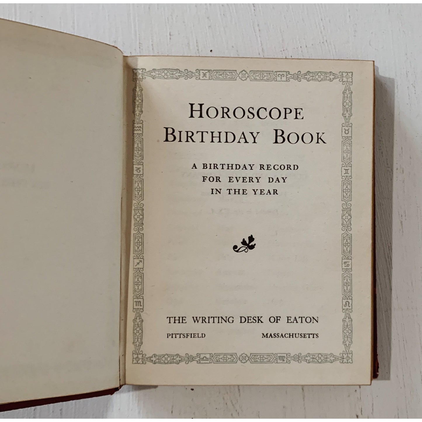 Horoscope Birthday Book, Unused, Hardcover 1941