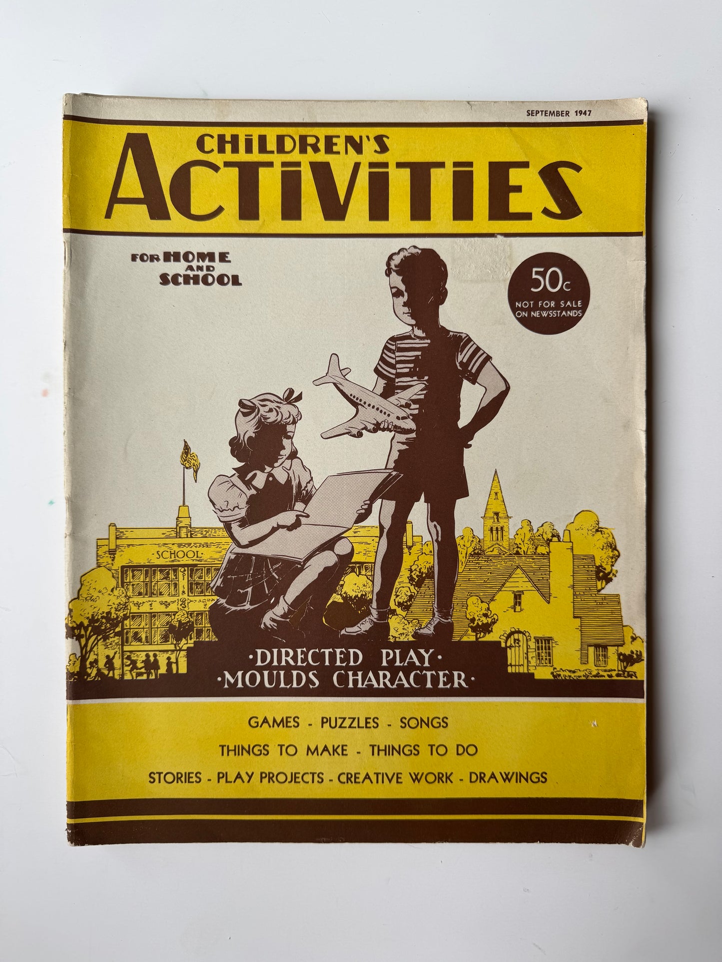 Children's Activities for Home and School, Vintage Magazines Mid Century 1940s, Choose One