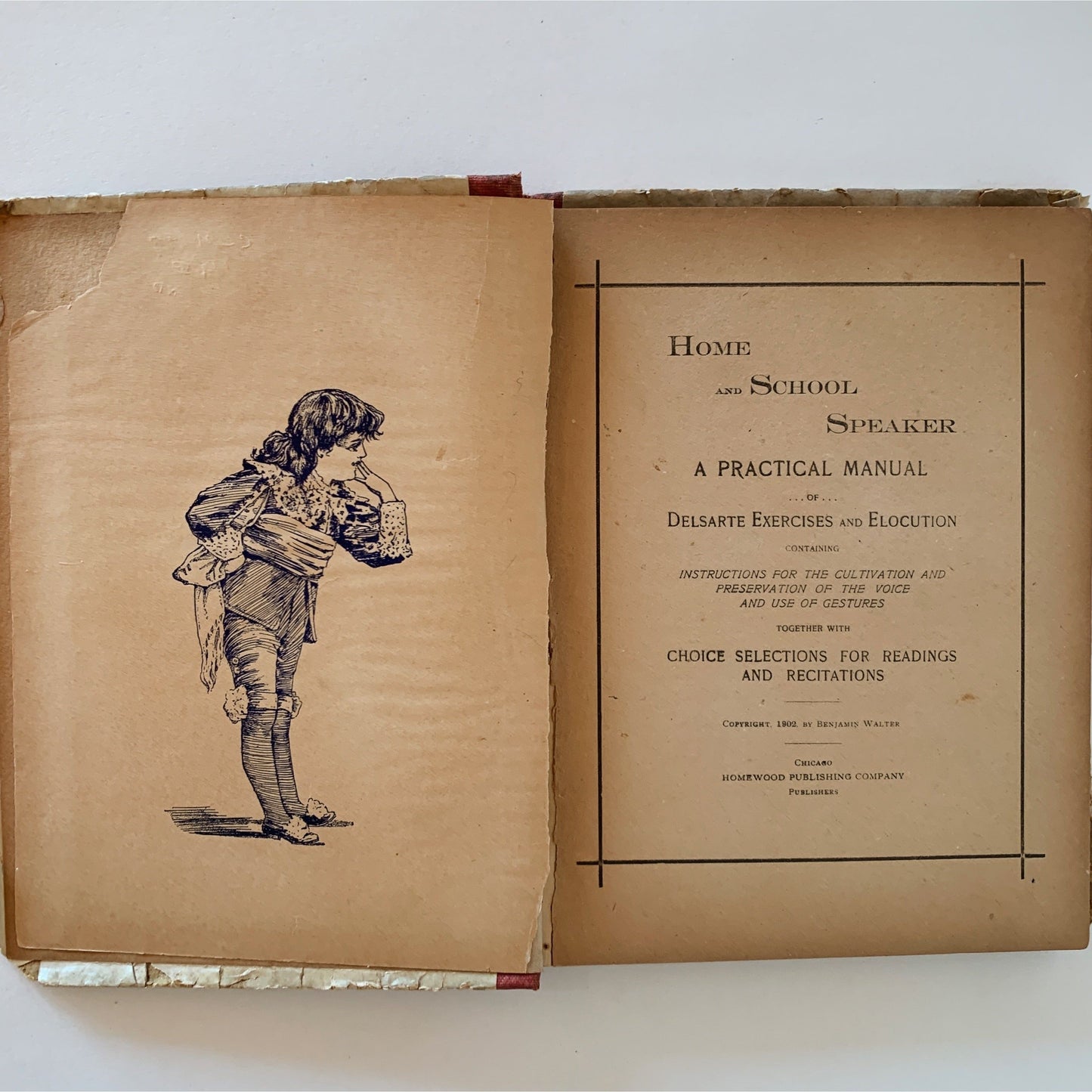 Home and School Speaker, 1902 Antique Elocution Book