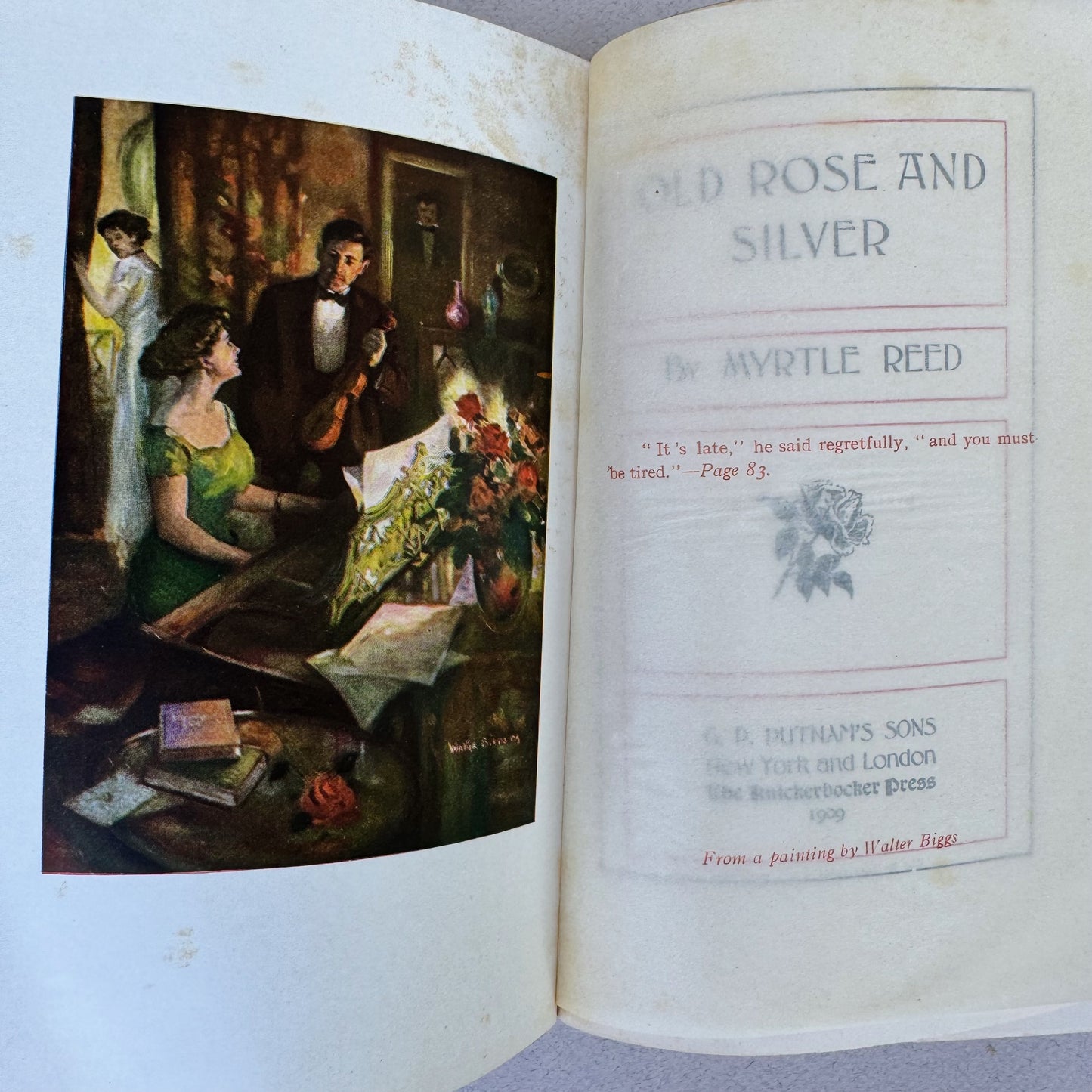 Old Rose and Silver, Myrtle Reed, 1909 First Edition