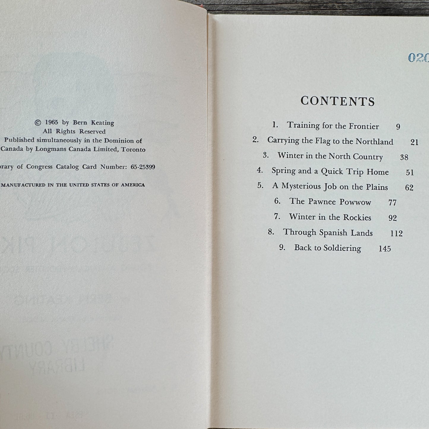 Zebulon Pike, Young America's Frontier Scout, Bern Keating, 1965