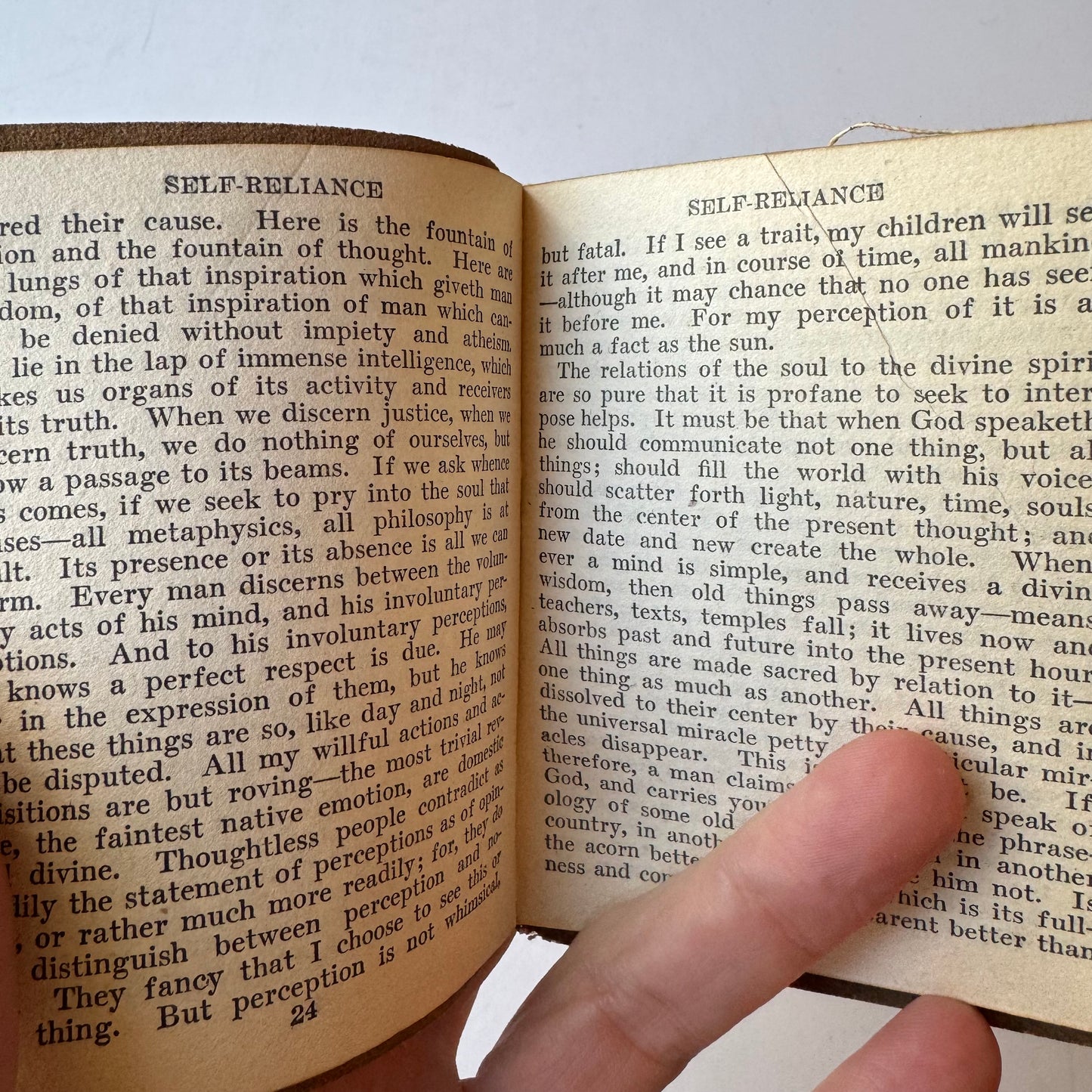 Little Leather Library Essays by Ralph Waldo Emerson, Tiny Mini Book