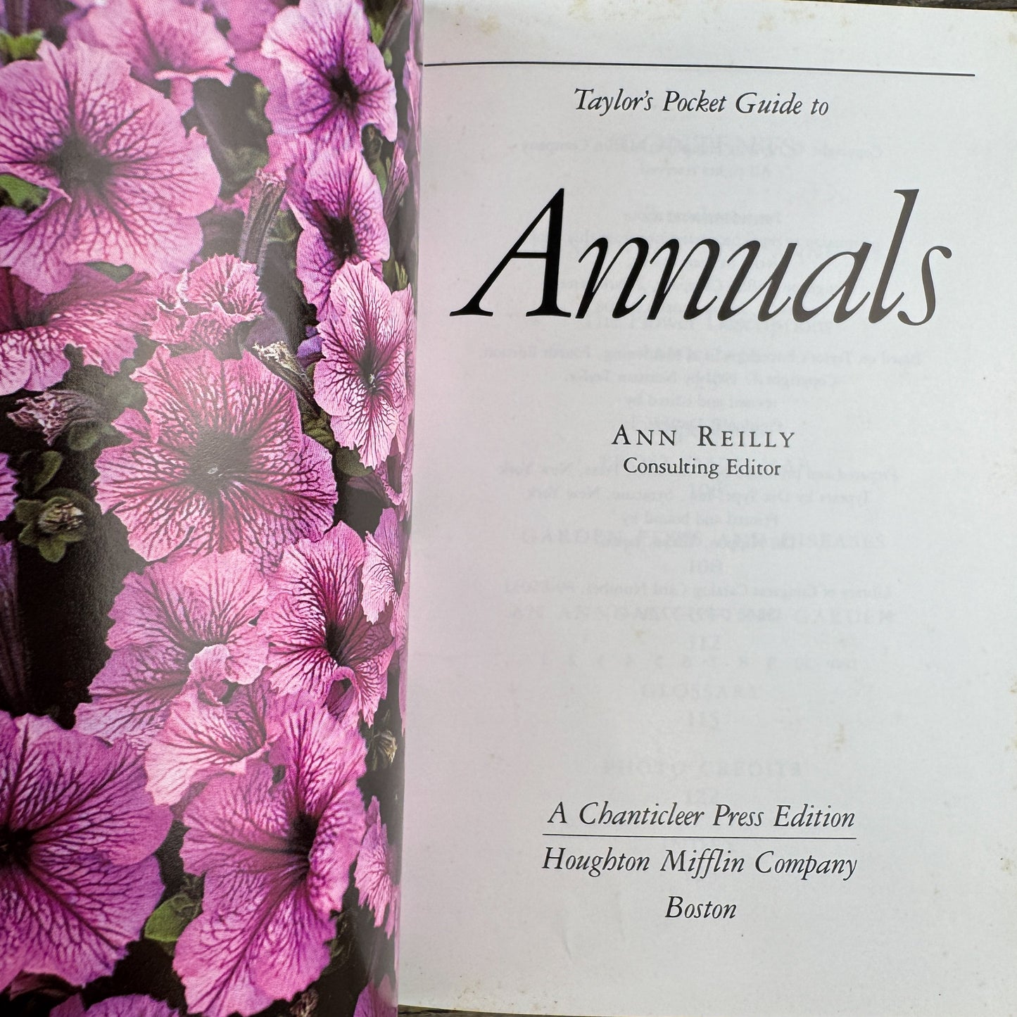 Taylor’s Pocket Guide to Annuals, Ann Riley, 1990